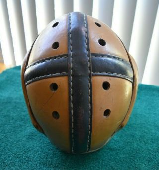 Vtg MacGregor H612 Notre Dame Fighting Irish leather Football Helmet 1940s - 50 ' s 10