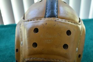 Vtg MacGregor H612 Notre Dame Fighting Irish leather Football Helmet 1940s - 50 ' s 4