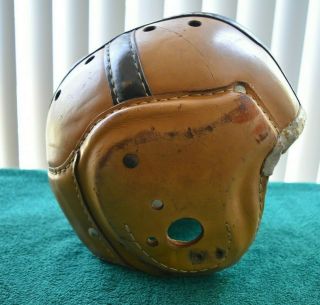 Vtg MacGregor H612 Notre Dame Fighting Irish leather Football Helmet 1940s - 50 ' s 5