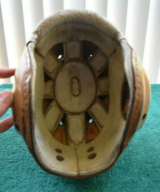 Vtg MacGregor H612 Notre Dame Fighting Irish leather Football Helmet 1940s - 50 ' s 7