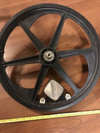 Set Of 2 Vintage ACS Z Mag Wheels Black 5 Spoke 2