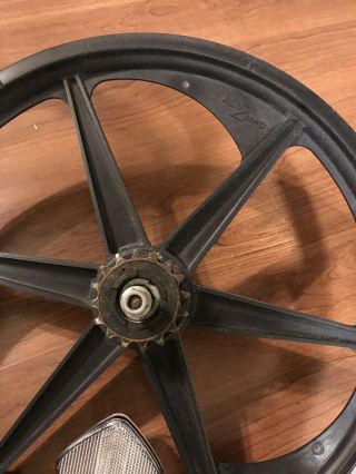 Set Of 2 Vintage ACS Z Mag Wheels Black 5 Spoke 6