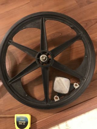 Set Of 2 Vintage ACS Z Mag Wheels Black 5 Spoke 7