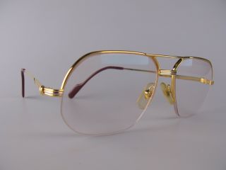 Vintage 90s Cartier Orsay Semi Rimless Eyeglasses Size 56 - 15 135 Made In France