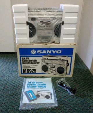 Vintage SANYO M - 9925 Boombox Ghetto Blaster ( 2