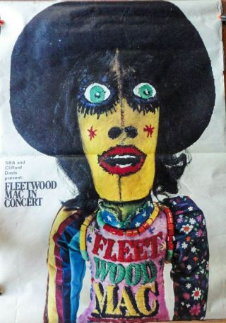 Rare Vintage 1970 Fleetwood Mac Concert Poster – German – Gunther Kieser (artist
