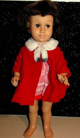 Vintage Chatty Cathy Doll - Brunette,  Brown Eyes Dress/coat Lovely Doll