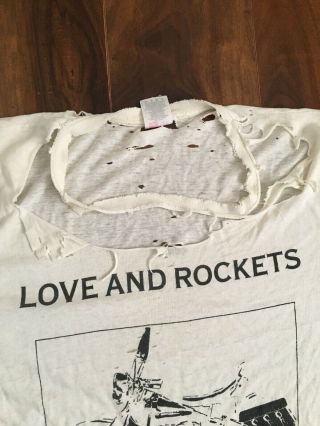 RARE VINTAGE 80 ' s 1989 Love and Rockets T - Shirt Bauhaus Tones On Tail XL 3