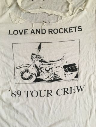 RARE VINTAGE 80 ' s 1989 Love and Rockets T - Shirt Bauhaus Tones On Tail XL 5