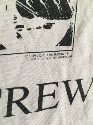 RARE VINTAGE 80 ' s 1989 Love and Rockets T - Shirt Bauhaus Tones On Tail XL 7