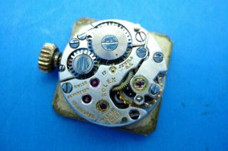 Vintage Rolex 17 Jewel Watch Movement,  Dial And Hands - - 1400 - - For Repair