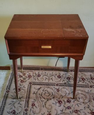 Vintage Singer Sewing Machine Empty Cabinet