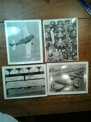 4 Wwii Era Photos Randolph Field Army Air Corps Base & Planes Usaaf Set 8 X 10
