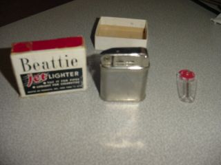 Vintage Beattie Jet Lighter With Red Box.  Made In The Usa For Pipes Cigarette
