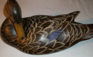 Orvis By Big Sky Carvers Solid Wood Carved Duck Decoy Pintail Drake - Rare