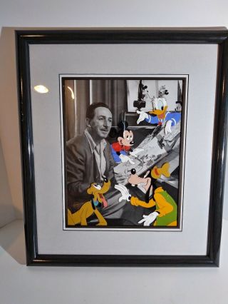 Rare Disney Cel Walts Drawing Board Limited Edition Hand Painted Cel 2