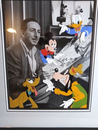 Rare Disney Cel Walts Drawing Board Limited Edition Hand Painted Cel 3