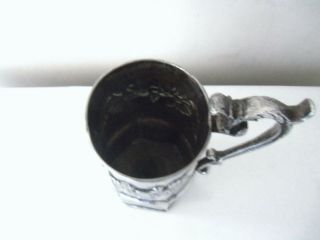 FINE HAND MADE EMBOSSED PERUVIAN SILVER CUP UNMARKED 3