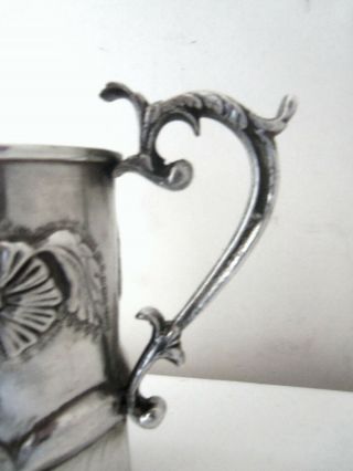 FINE HAND MADE EMBOSSED PERUVIAN SILVER CUP UNMARKED 5