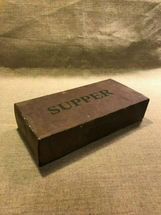 Wwii Us Army Marine Corps K - Ration Waxed Supper Box
