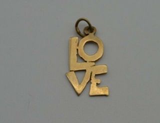 18k Gold Love Pendant Charm (ch487)