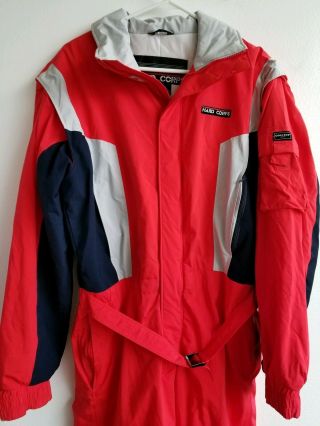 Hard Corps Vtg Gore - Tex Waterproof Insulated Belted Zip Ski Snow Suit Men 