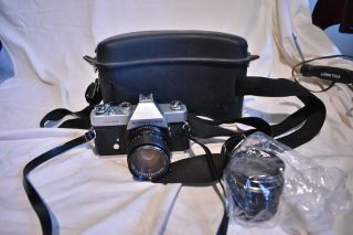 Vintage Mamiya/sekor Dsx 1000 Camera W/ Sx 55mm 1:1.  4 Lens & Extra Lens & Case