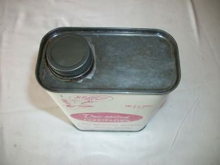 VINTAGE DEW - COATED OUTBOARD MOTOR OIL 1950 ' S TIN CAN RARE FLAT QUART 6