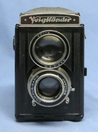 Rare Vintage Voigtlander Brilliant w/Heliar 7.  5cm f/3.  5 Lens VGC 2
