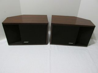 Vintage Bose 201 Series II Woodgrain Main / Bookshelf Stereo Speakers 2