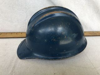 Vintage BLUE BULLARD 502 FIBERGLASS Hard Boiled HARD HAT Ironworker With Anchor 4