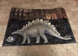Vintage 1997 The Lost World Jurassic Park Stegosaurus Poster 35x23