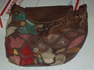 FOSSIL ' Long Live Vintage ' Patch Color Leather Hobo Crossbody Purse 2
