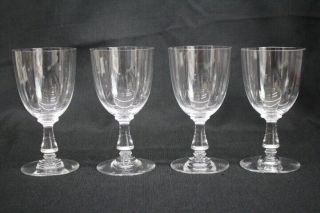 Set Of 4 Vintage Angouleme By Baccarat 5 1/4 " Blown Glass Claret Wine Glasses