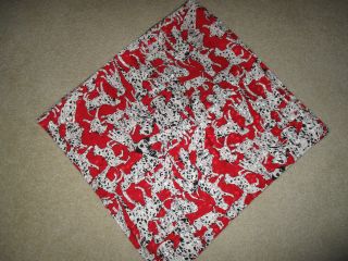 Nicole Miller Vintage 1992 101 Dalmatians Hand Rolled Silk Square Scarf 42 " Exc