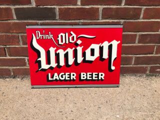 Old Vintage Embossed Tin Old Union Beer Sign