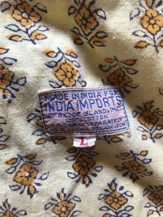 India Imports of Rhode Island Bib Maxi Boho Hippie Festival Dress SZ L Vintage 7