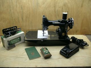 Vintage Singer 221 - 1 Portable Sewing Machine – 1939,  Running Mach. ,