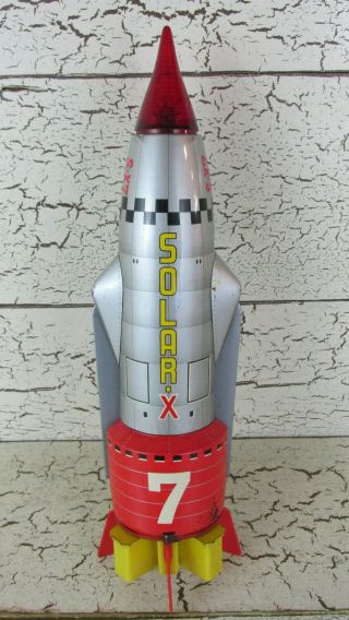 Solar X 7 S - X7 Space Ship Rocket Tin Toy Rare Vintage T.  N Nomura Japan 2