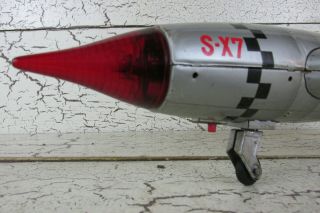 Solar X 7 S - X7 Space Ship Rocket Tin Toy Rare Vintage T.  N Nomura Japan 5