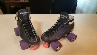 Riedell 595 Size 6 Skates Metal Head Wheels Vtg Red Wing Boots