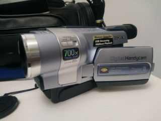 Vtg Sony Digital Video Camera Recorder Model DCR - TRV350 w/ Travel Bag & Tapes 2