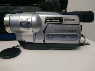 Vtg Sony Digital Video Camera Recorder Model DCR - TRV350 w/ Travel Bag & Tapes 3