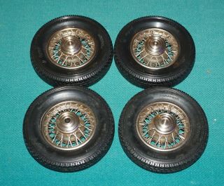 Mercedes Benz 500k Pocher 1/8 Built Nicely Set Of 4 Wire Wheels With Tires.