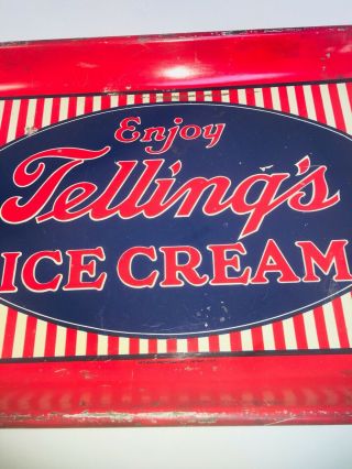 Vintage Telling’s Ice Cream Tray Detroit Michigan Telling Dairy 1940’s 1950’s 4