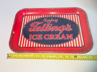 Vintage Telling’s Ice Cream Tray Detroit Michigan Telling Dairy 1940’s 1950’s 7