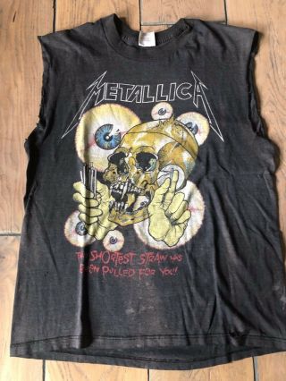 Metallica The Shortest Straw Vintage,  Rare,  Og Shirt Size Medium Rare