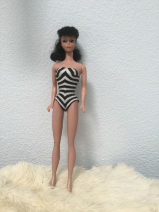 Vintage Barbie - 5 Or 6 Brunette Ponytail By Mattel 1960’s