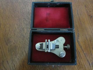 Vintage Watchmaker Uhrmacher Tool Rudolf Flume Poising Vice W/box Stamped Omega