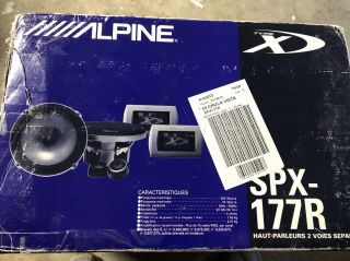 Old School Alpine Spx - 177r 6.  5 " 2 - Way Component Speakers,  Rare,  Nos,  Nib,  Sq